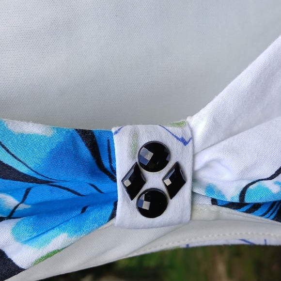 Roulette Floral Beautiful Dress 97% Cotton Size 8 - Picture 3 of 12